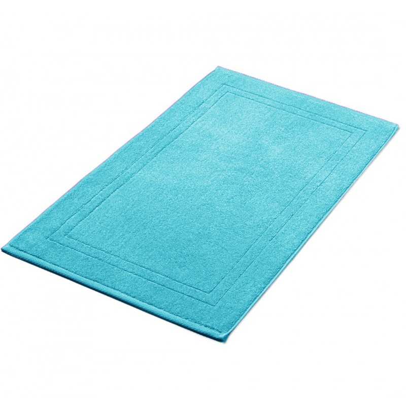 tapis de bain bleu turquoise