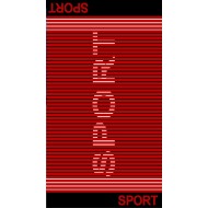 Drap de Plage "Sport" Rouge 95x170