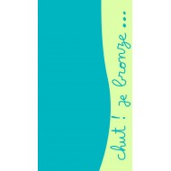 Drap de Plage "Chut" Lagon 100x180