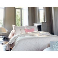 Housse de Couette Perle rose blanc des vosges