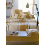 Housse de Couette city camel blanc des vosges