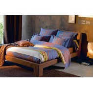 Housse de Couette osaka bleu jean blanc des vosges