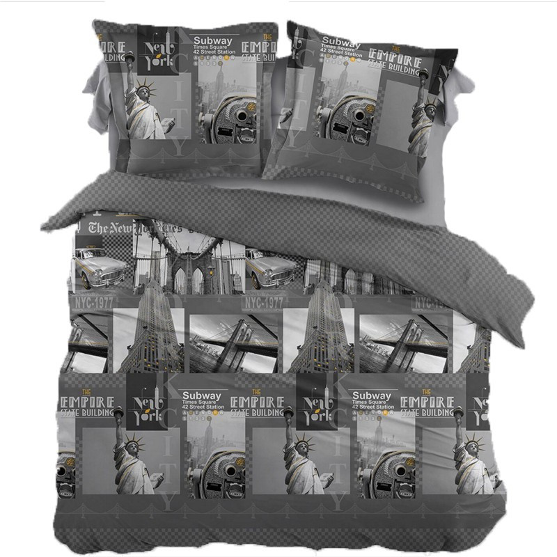 Parure de draps New York Percale 1 pers (DH90_DP180_1TO) - La Compagnie du Blanc