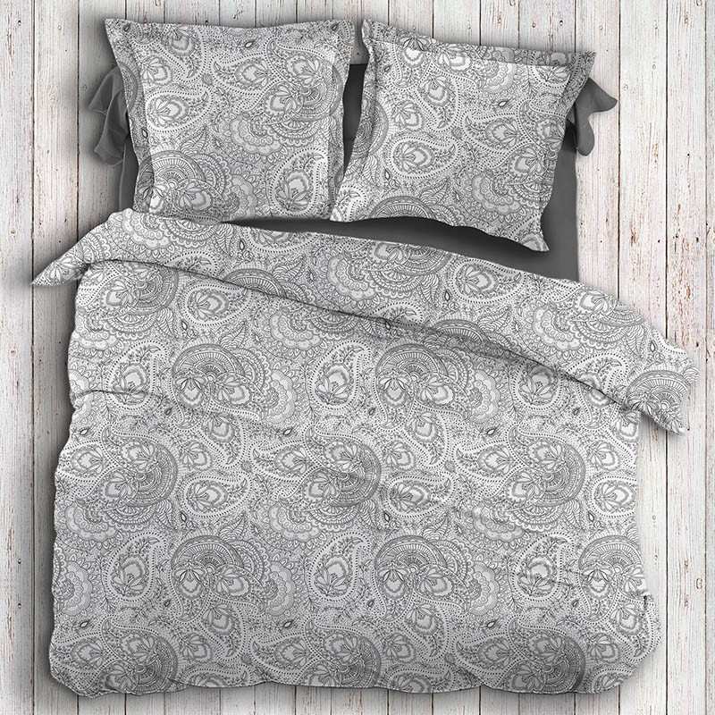 Parure de Draps 4 Pieces Cachemire Gris (DH140_DP240_2TO) Parure de Draps 4 Pieces Cachemire Gris (DH140_DP240_2TO)