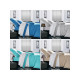 Housse de Couette Bicolore Satin de Coton 200x200 + 2 Taies 65x65 Satin 120 fils/cm2