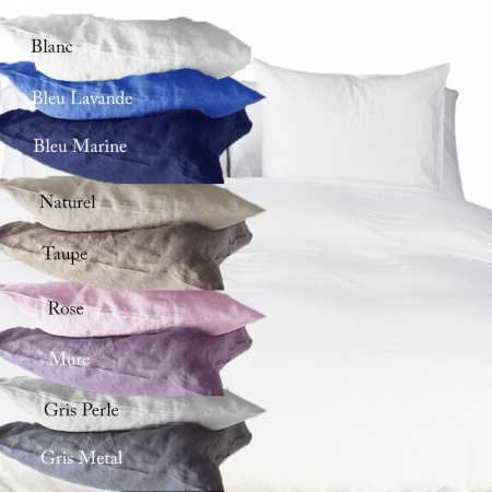 Drap Housse Bonnets 30 cm - Collection MÉTIS - FIN DE SÉRIE Métis Lavé 52% Coton 48% Lin