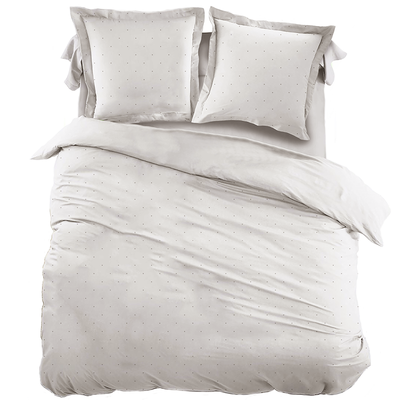 Parure Housse De Couette A Pois Ficelle