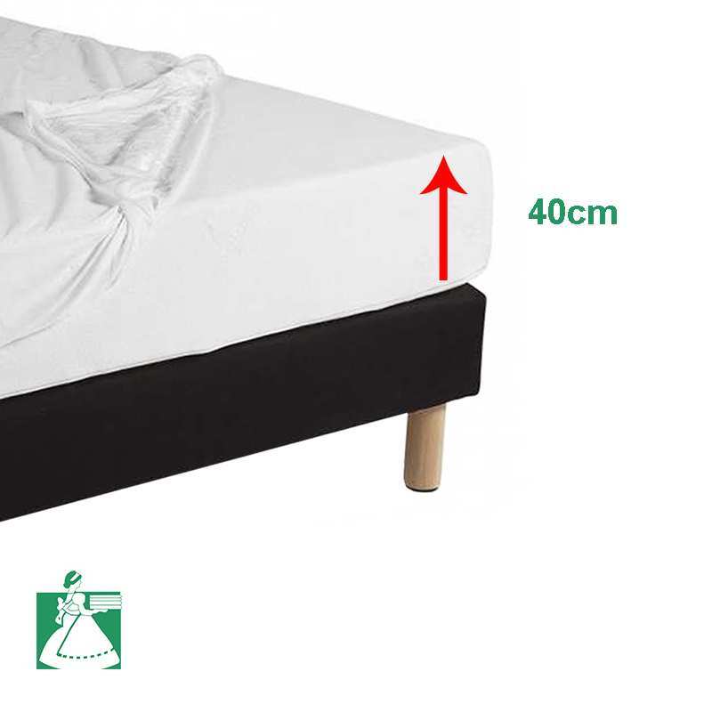 Protège Matelas Molleton 230g/m² BONNET 40 CM Protège Matelas Molleton 230g/m² BONNET 40 CM