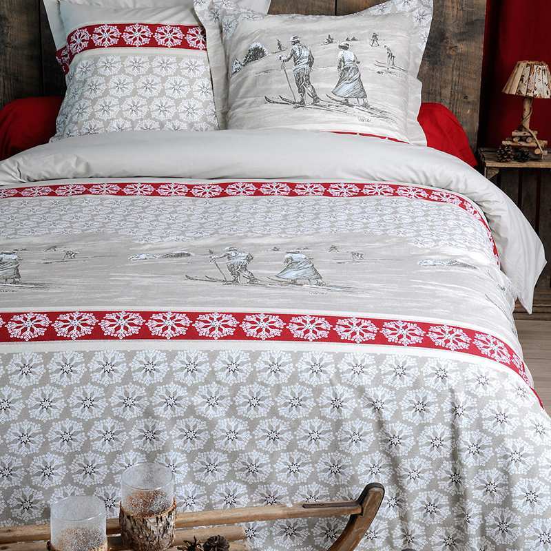 Parure Housse de Couette SKIEURS ROUGE Parure Housse de Couette SKIEURS ROUGE