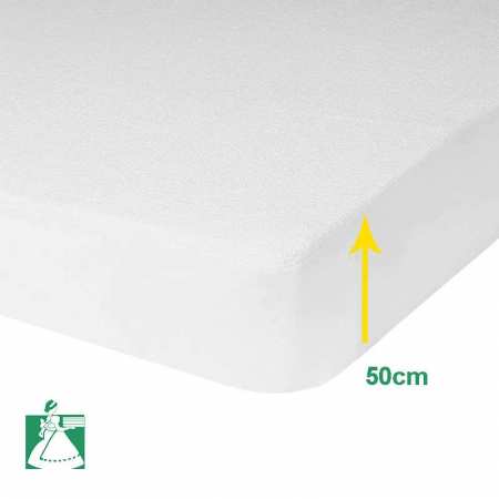 Protege Matelas Molleton Luxe 400g/m2 BONNET 50 cm