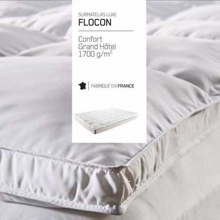 Surmatelas de Confort FLOCON 30% Duvet 70% Plumettes 1700 g/m²
