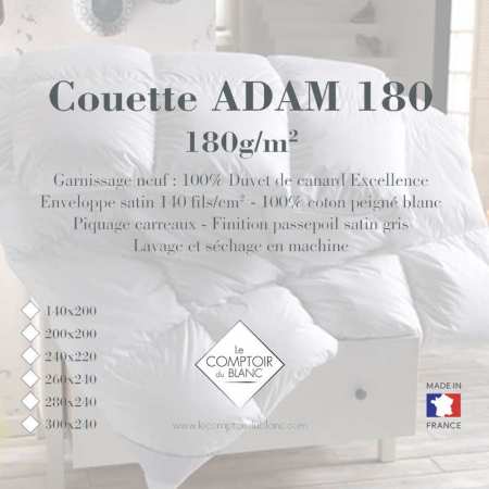 Couette Adam 180 g/m2 Chaude