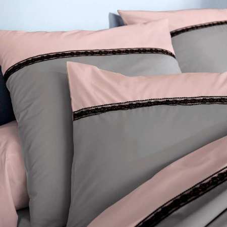 Parure Housse de Couette Percale Passion Anthracite