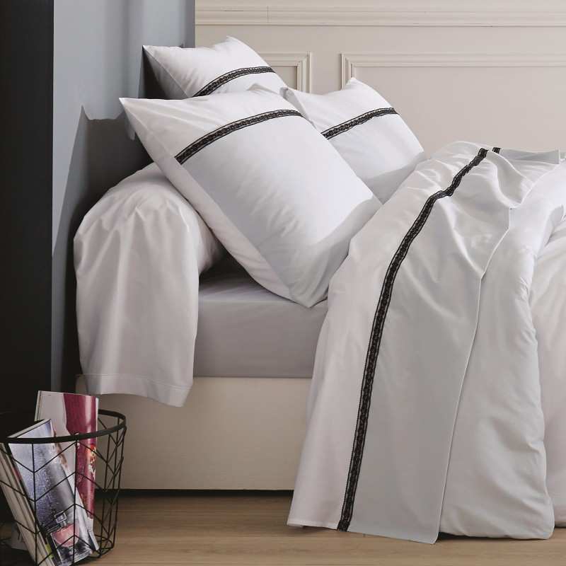 Parure Housse de Couette Percale Passion Blanc
