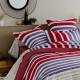 Parure Housse de Couette Percale Stripe Pacific