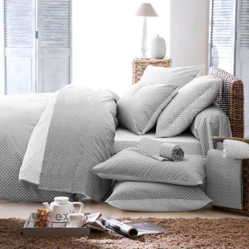 Parure Housse de Couette Actuel Gris Parure Housse de Couette Actuel Gris