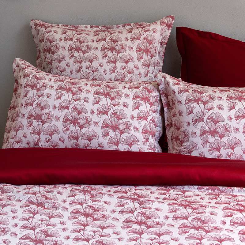 Parure Housse de Couette GINCKO Bordeaux Parure Housse de Couette GINCKO Bordeaux