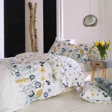 Housse de couette 140x200 cm Percale 100% coton ESCALE vert