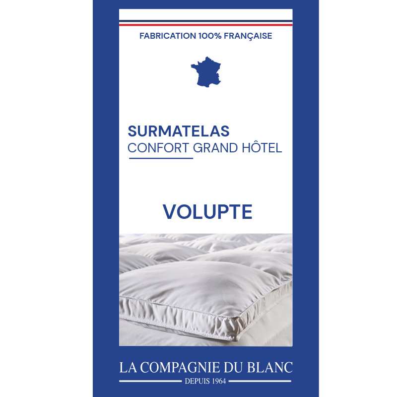 Surmatelas 120 x 190 cm Laine - La Compagnie du Blanc