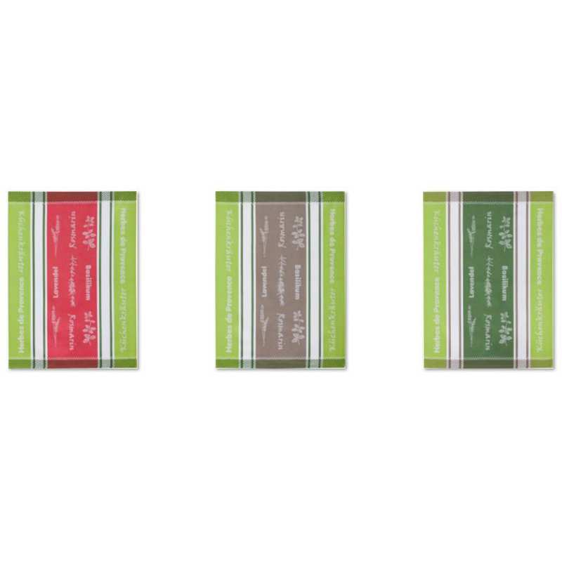 Lot de 3 Torchons 50 x 70 cm Herbes de Provence Lot de 3 Torchons 50 x 70 cm Herbes de Provence