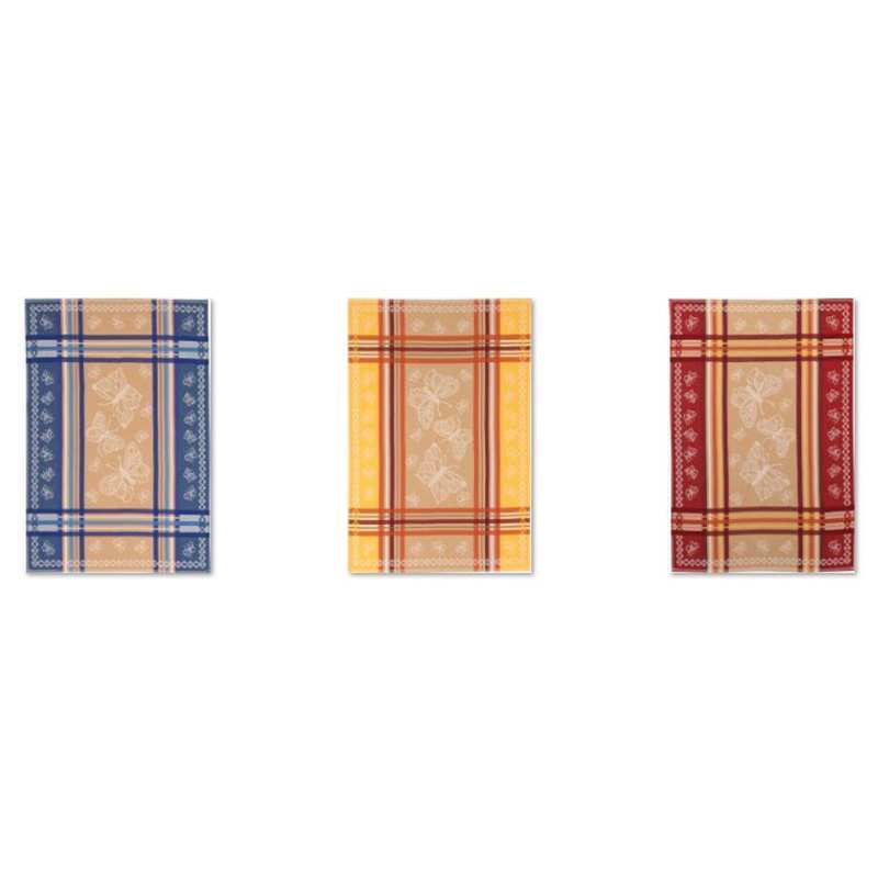 Lot de 3 Torchons 50 x 70 cm Papillons Lot de 3 Torchons 50 x 70 cm Papillons