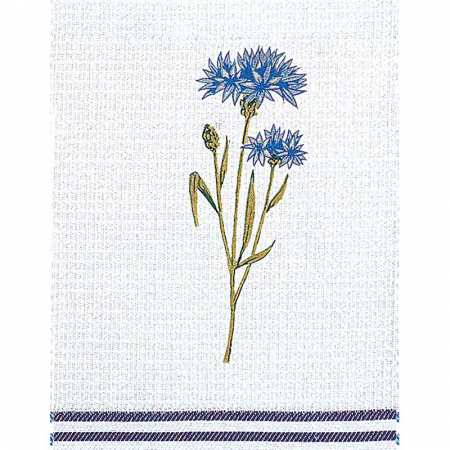 Torchon Nid d'Abeille 50 x 70 cm Bleuet