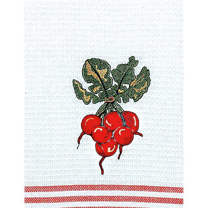 Torchon Nid d'Abeille 50 x 70 cm Radis Torchon Nid d'Abeille 50 x 70 cm Radis