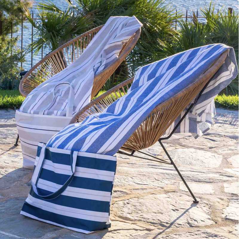 Grand Sac de plage Gris Taupe Uni en Fouta