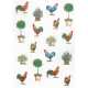 Lot de 3 Torchons 50 x 70 cm Coqs