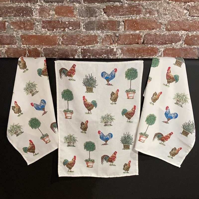 Lot de 3 Torchons 50 x 70 cm Coqs