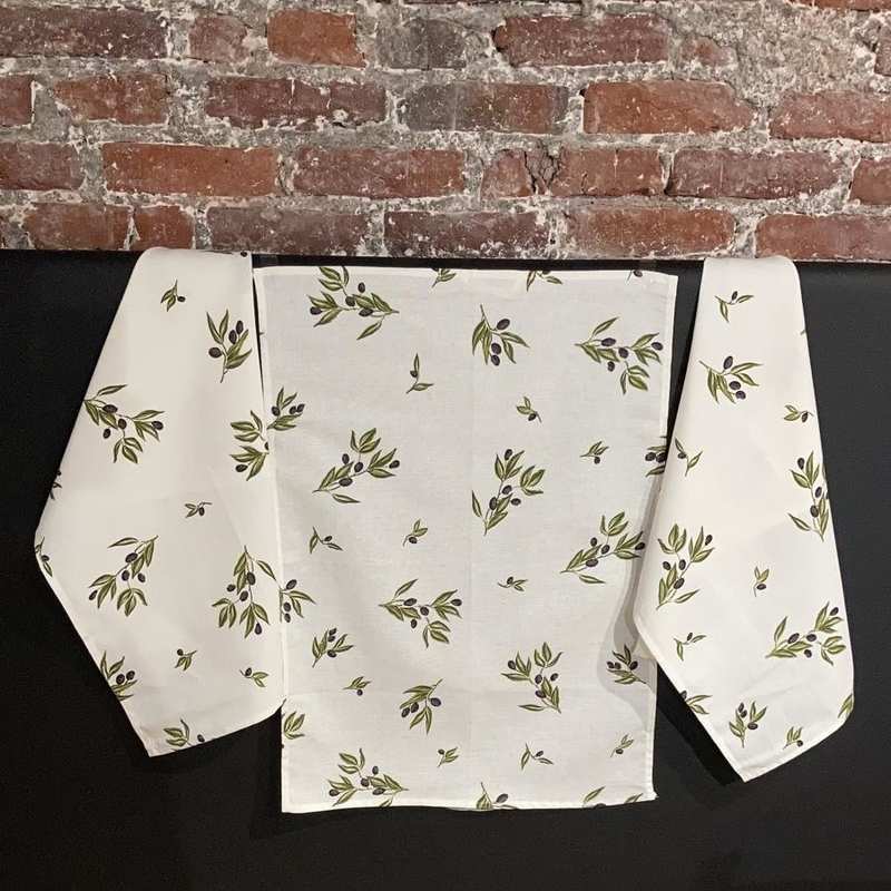 Lot de 3 Torchons 50 x 70 cm Olives
