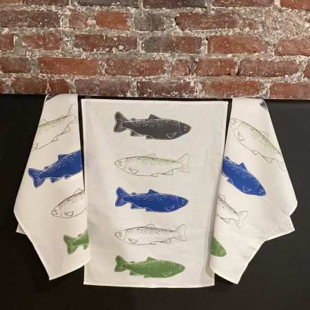 Lot de 3 Torchons 50 x 70 cm Poissons