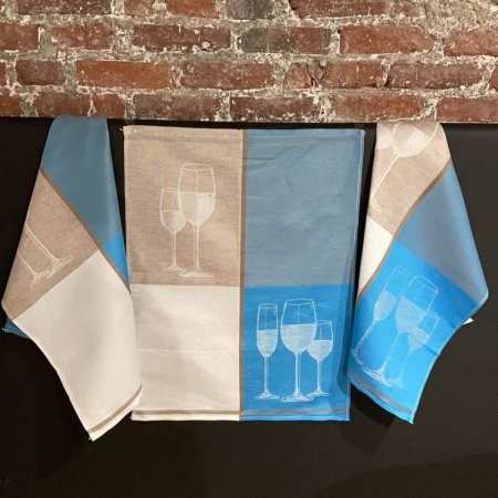 Lot de 3 Torchons 50 x 70 cm Verres