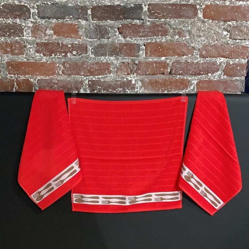 Lot de 3 Essuie-Mains 50 x 50 cm Couverts