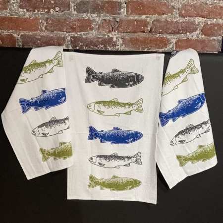 Lot de 3 Essuie-Mains 45 x 70 cm Poissons