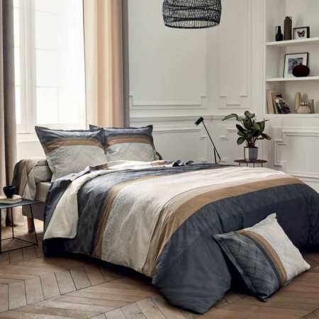 Housse De Couette Satin Gris Perle