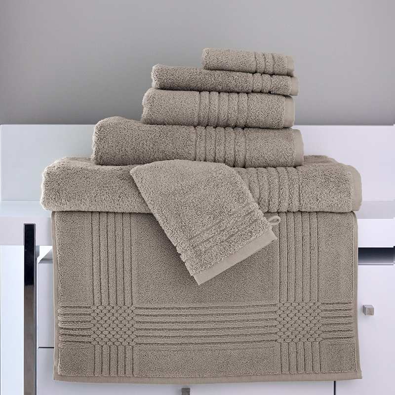 Tapis de bain 50x80 gris en coton HELIOS