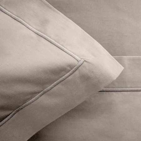 Taie d'Oreiller Volant Plat - Collection PERCALE BIO 100% Coton 80 fils/cm² - LABEL GOTS et OEKO TEX