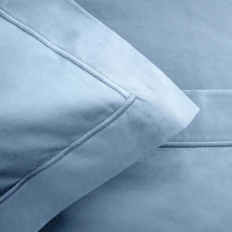 Taie de traversin en percale de coton blanc - Comptoir Textile