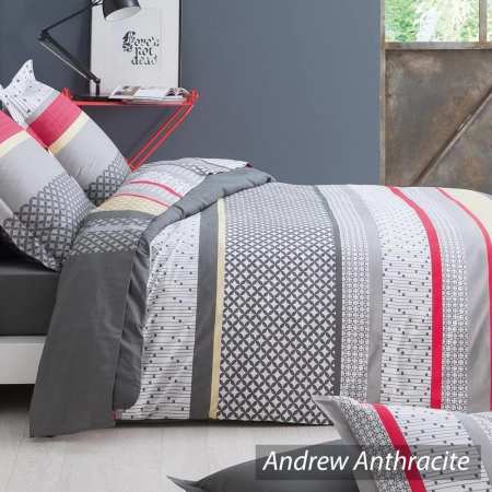 Parure Housse de Couette ANDREW ANTHRACITE