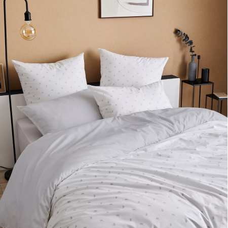 Greatcomfort Parures draps et taies d'oreillers,Literie en Pur Coton à  Longues Fibres de Style européen Housse de Couette brodée Linge de lit en  Coton