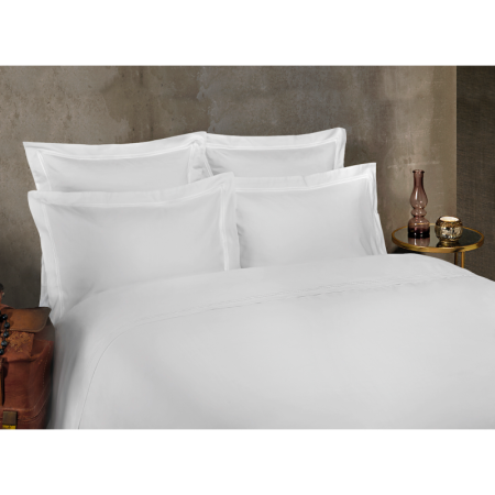 Drap housse 160X200 cm + bonnet 32 cm PERLA coloris blanc - Conforama