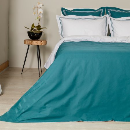 Taie d'Oreiller - Collection MONTE CARLO 100% Percale de Coton Bio 80 fils/cm²  GOTS & OEKO TEX