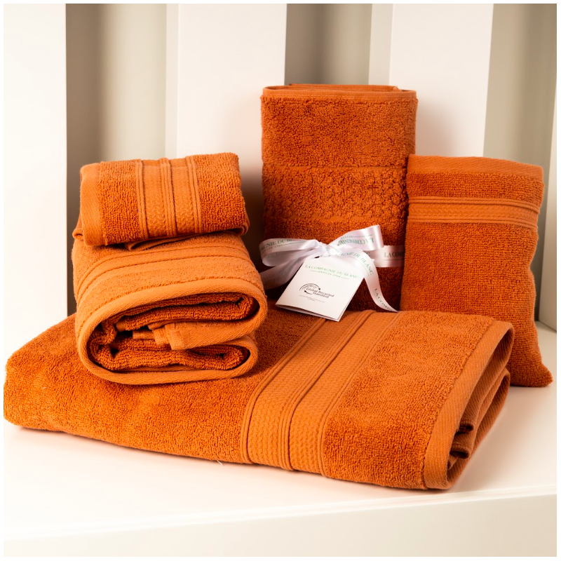 Gant de toilette Microfibre orange – Les créations de Carole