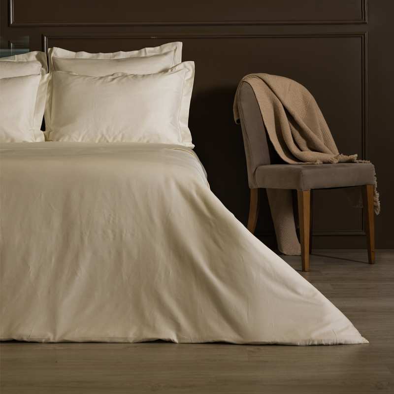 Drap housse Percale de Coton 80 Fils pour lit queen size - 160x200 - Bonnet  de 50cm - gris clair