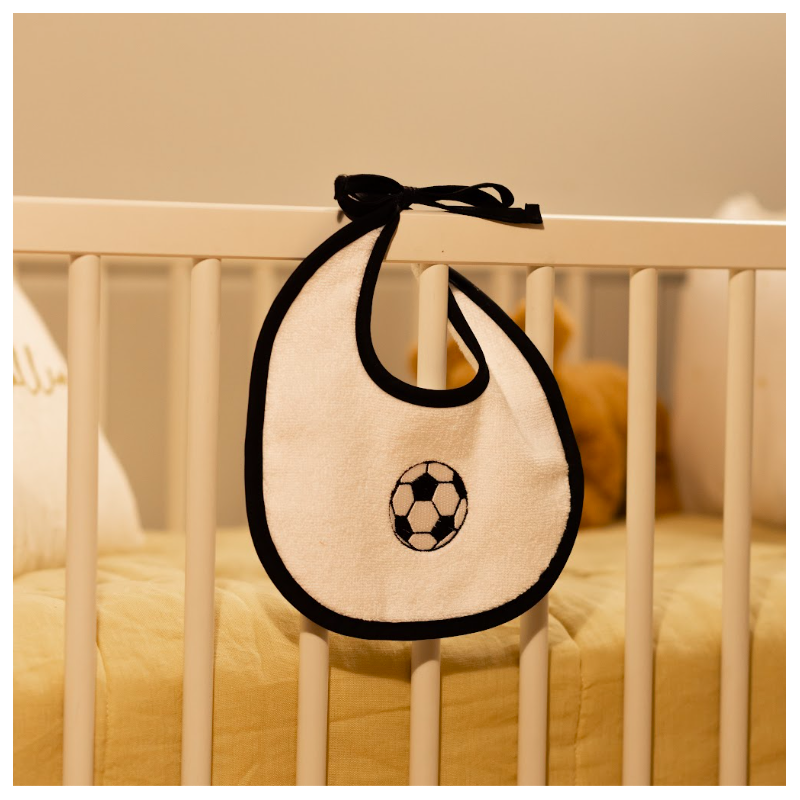 Bavoir 25 x 25 cm BALLON DE FOOTBALL