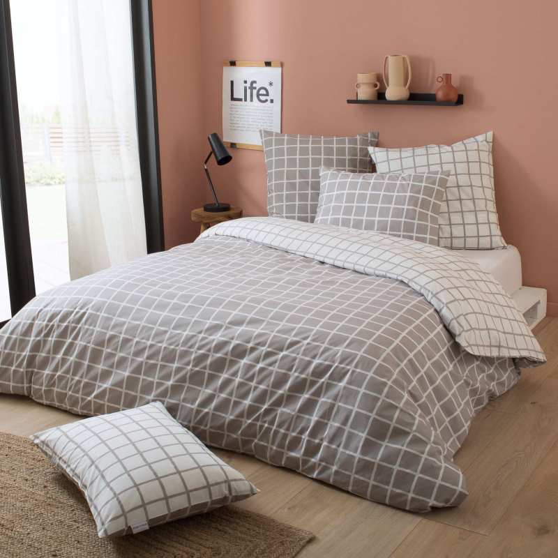 Parure Housse de Couette DEMI DE MELEE MAX GRIS Parure Housse de Couette DEMI DE MELEE MAX GRIS