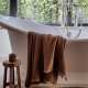 Drap de douche + Serviette de toilette KEA Cognac