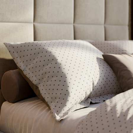 PARURE DE LIT ENFANT PERCALE BRUYÈRES HOUSSE+TAIE ROSE : CE Blanc