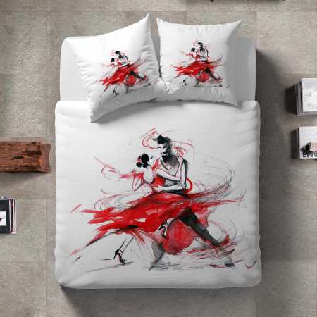 Taie de traversin Bel Amour - Blanc - 86 x 140 cm - Percale de